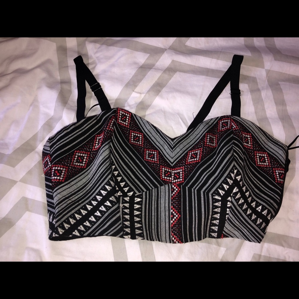 Crop top, brand nee, worn once, zips on the side